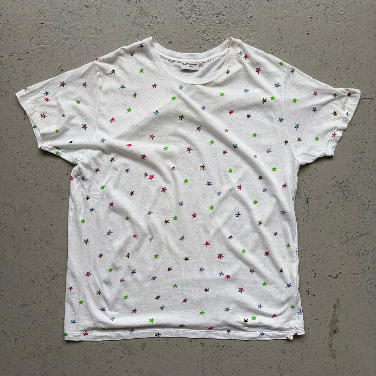 Saint Laurent Paris 2018 Fun Star Short Sleeve Shirt (L)