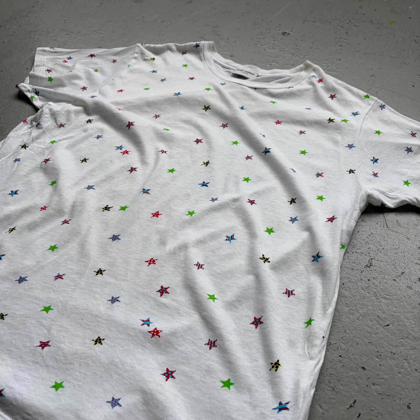 Saint Laurent Paris 2018 Fun Star Short Sleeve Shirt (L)