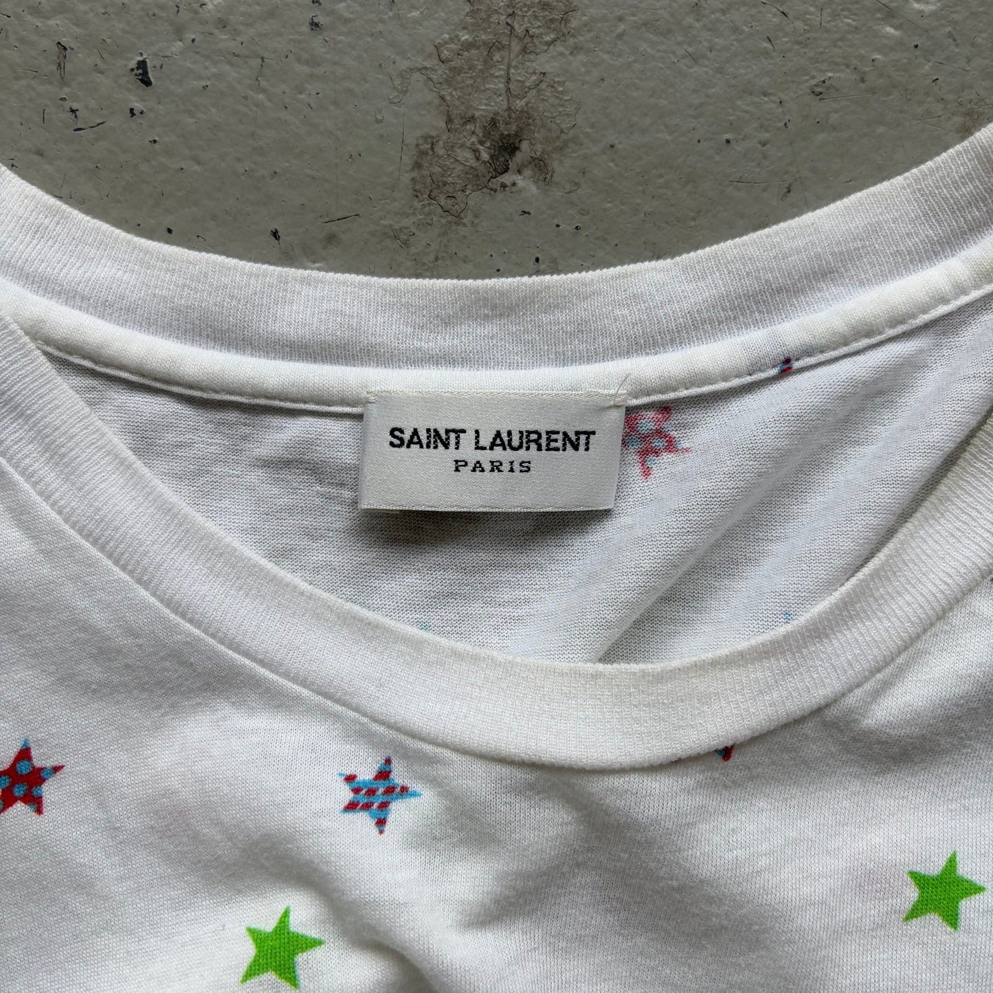 Saint Laurent Paris 2018 Fun Star Short Sleeve Shirt (L)