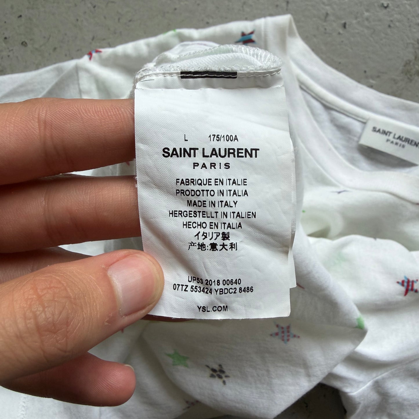 Saint Laurent Paris 2018 Fun Star Short Sleeve Shirt (L)
