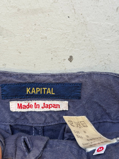 Kapital Block Line Navy Shorts (M)
