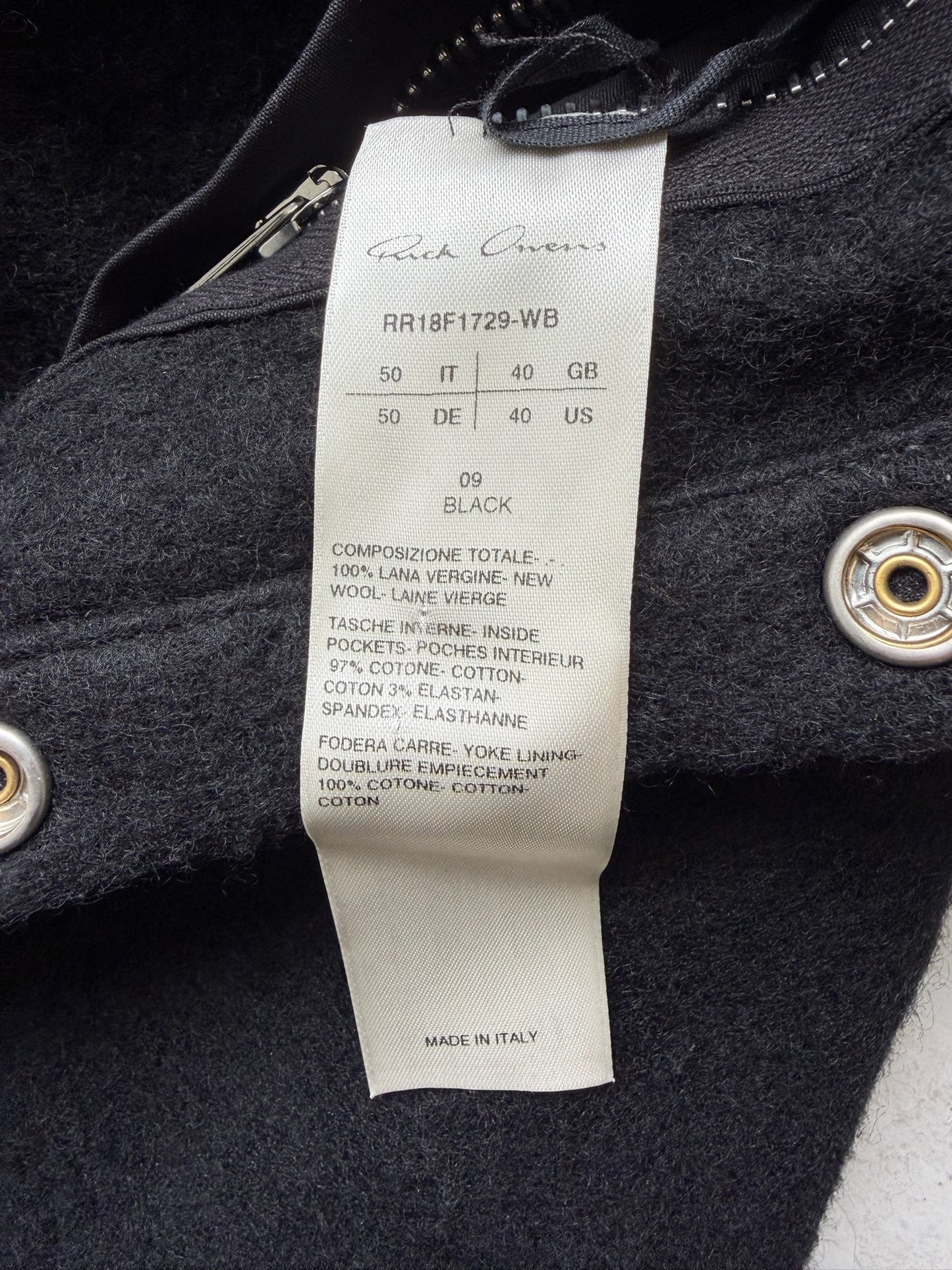 Rick Owens FW18 SISYPHUS Wool Outershirt (50)
