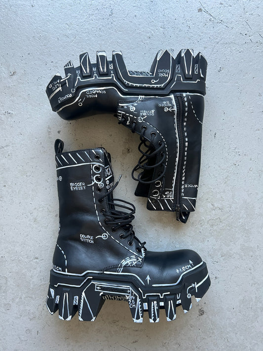 Balenciaga Grafiti Bulldozer Boots (41)