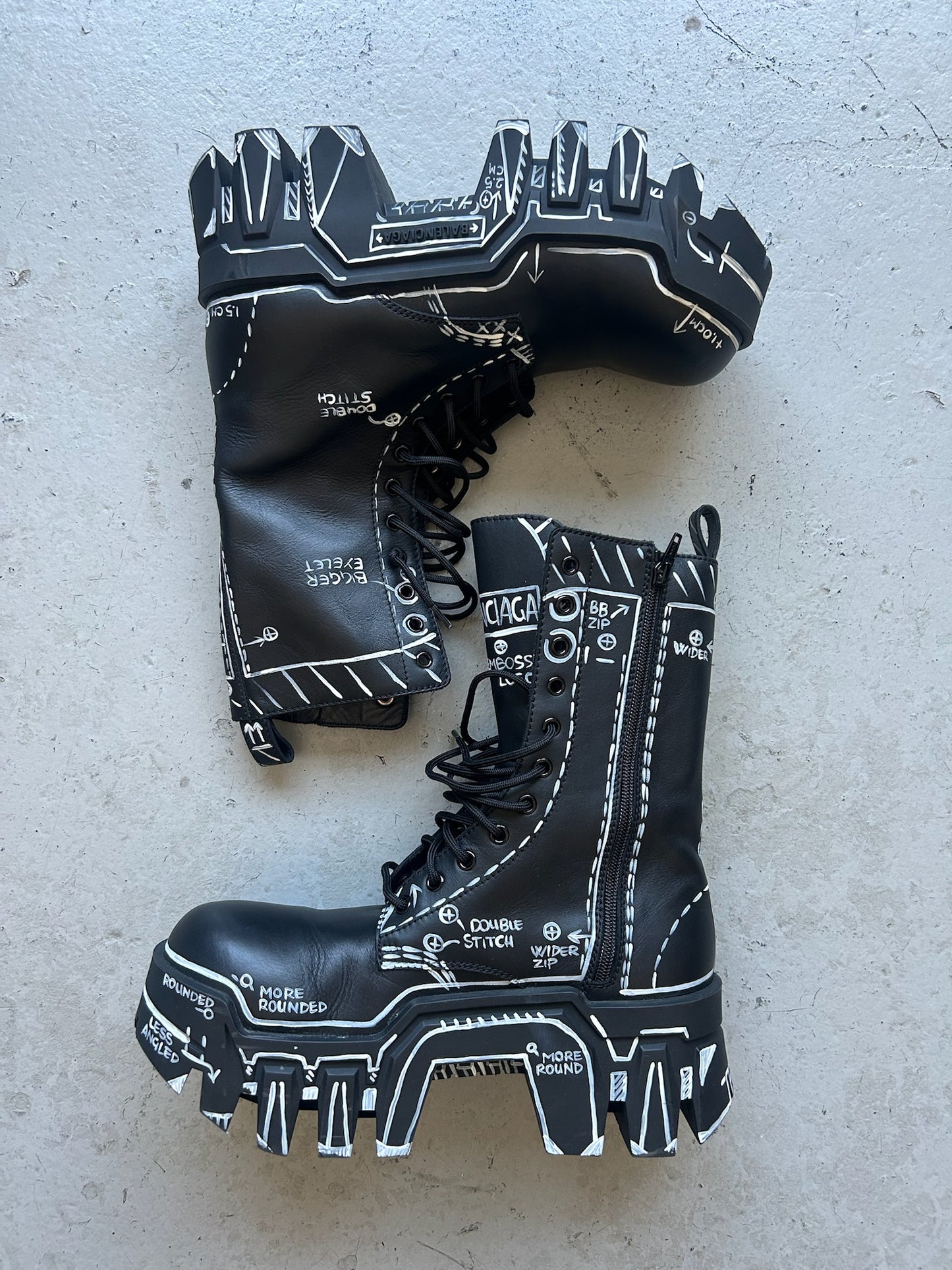 Balenciaga Grafiti Bulldozer Boots (41)