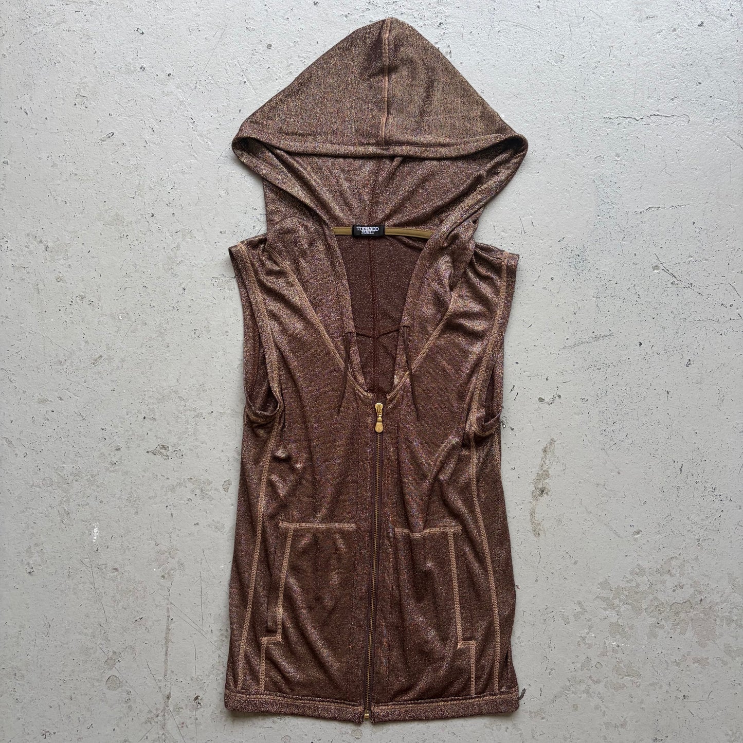 Tornado Mart Sleeveless Zip Up Hoodie (S)