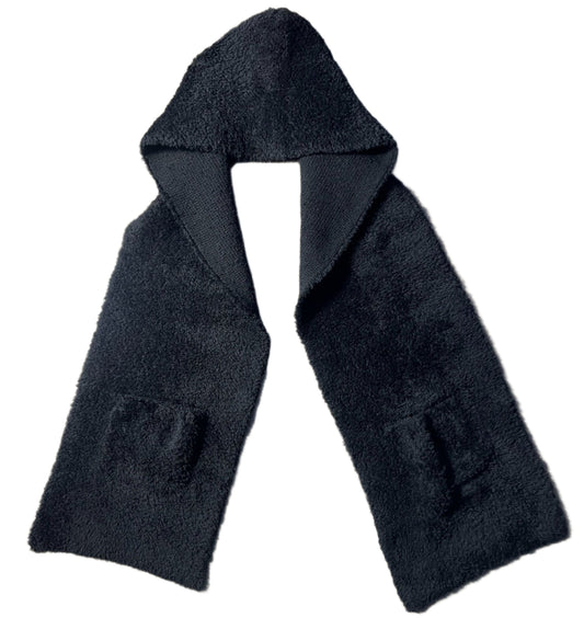 Junya Watanabe Black Hooded Scarf (OS)