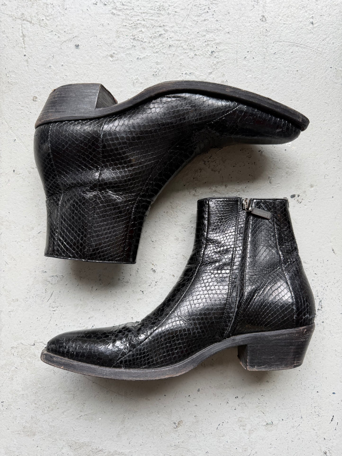 Saint Laurent Paris Python Ankle Boots (44)