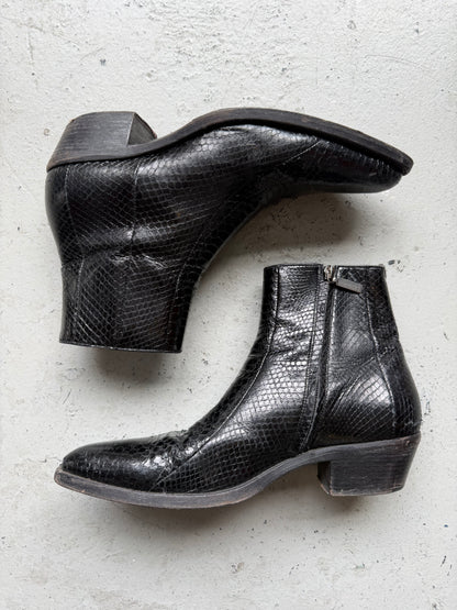 Saint Laurent Paris Python Ankle Boots (44)