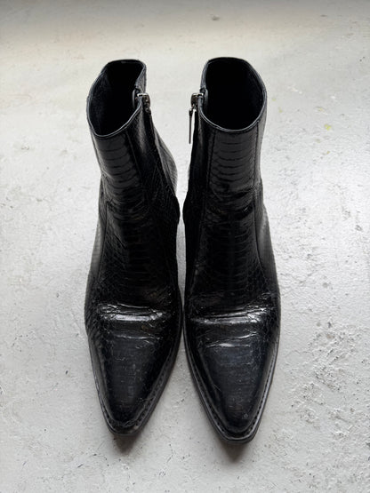 Saint Laurent Paris Python Ankle Boots (44)