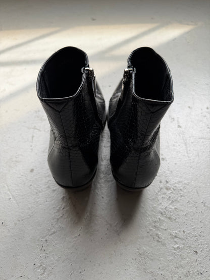 Saint Laurent Paris Python Ankle Boots (44)
