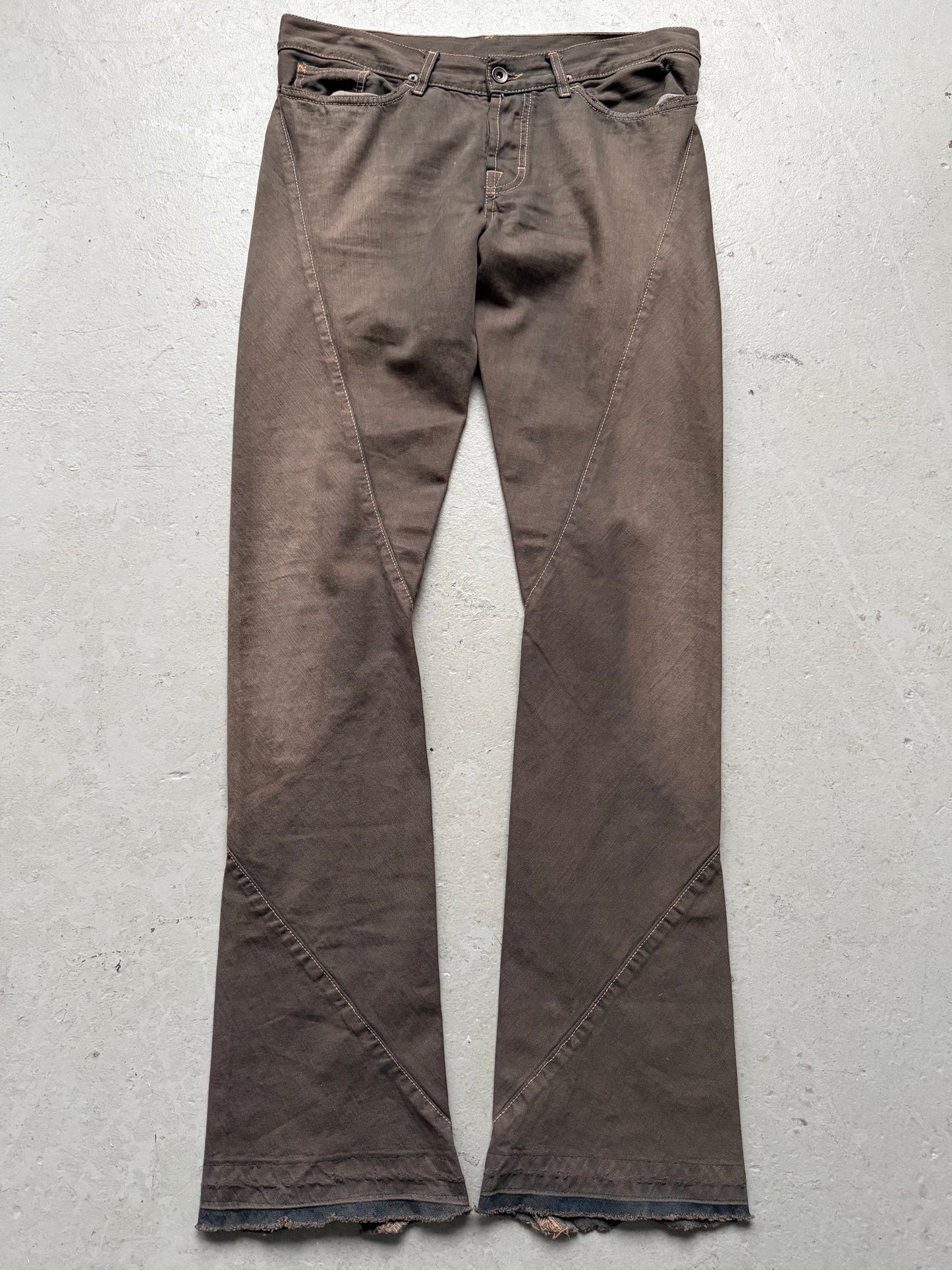 Rick Owns FW06 Sanded Spiral Cut Flare Denim (30)