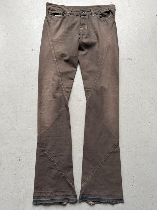 Rick Owns FW06 Sanded Spiral Cut Flare Denim (30)