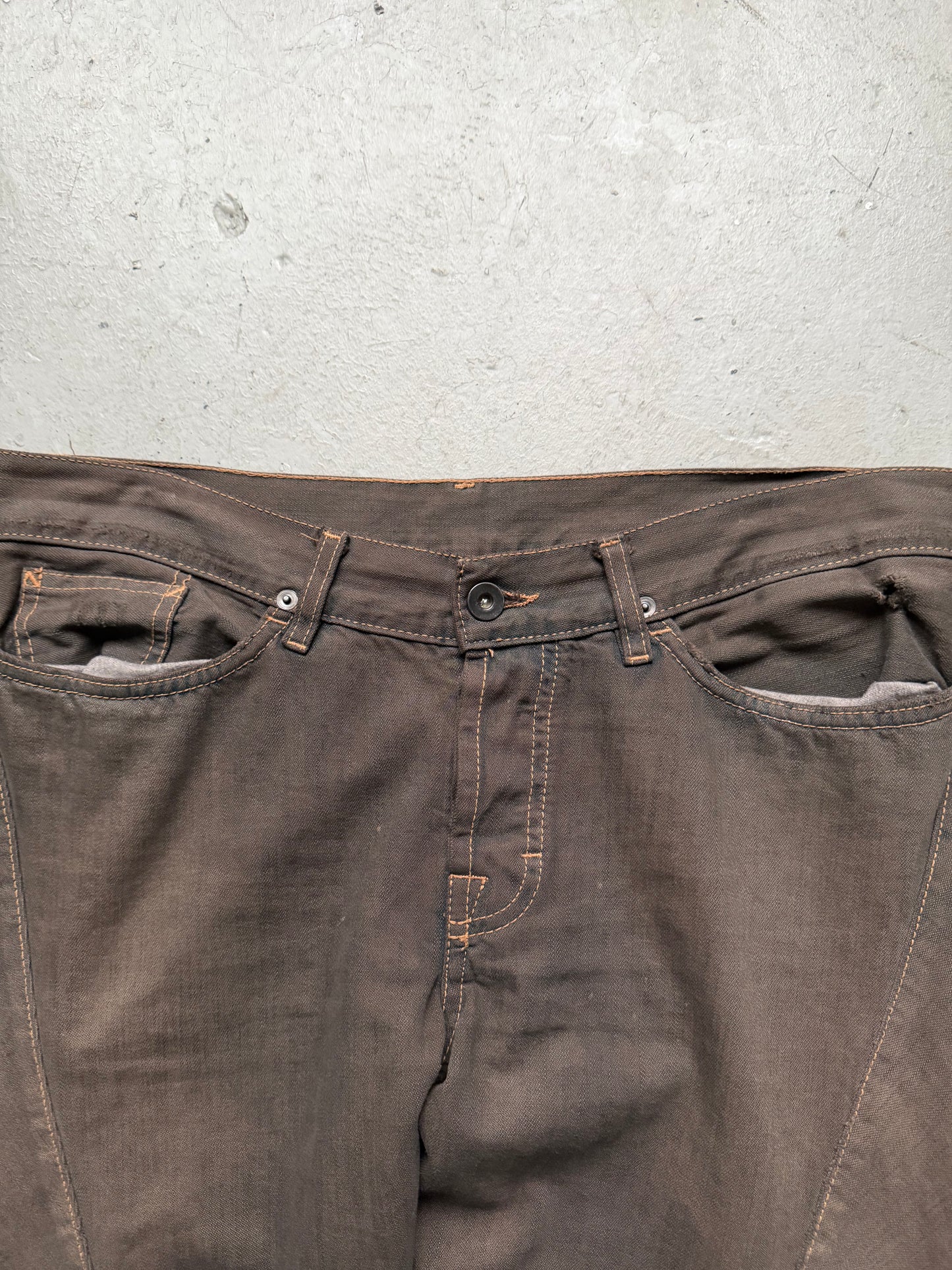 Rick Owns FW06 Sanded Spiral Cut Flare Denim (30)