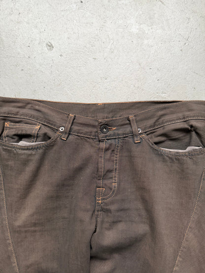 Rick Owns FW06 Sanded Spiral Cut Flare Denim (30)