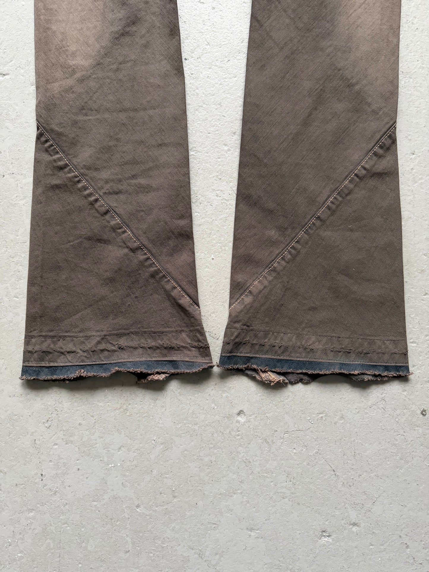 Rick Owns FW06 Sanded Spiral Cut Flare Denim (30)