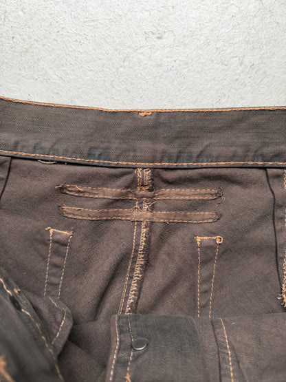 Rick Owns FW06 Sanded Spiral Cut Flare Denim (30)