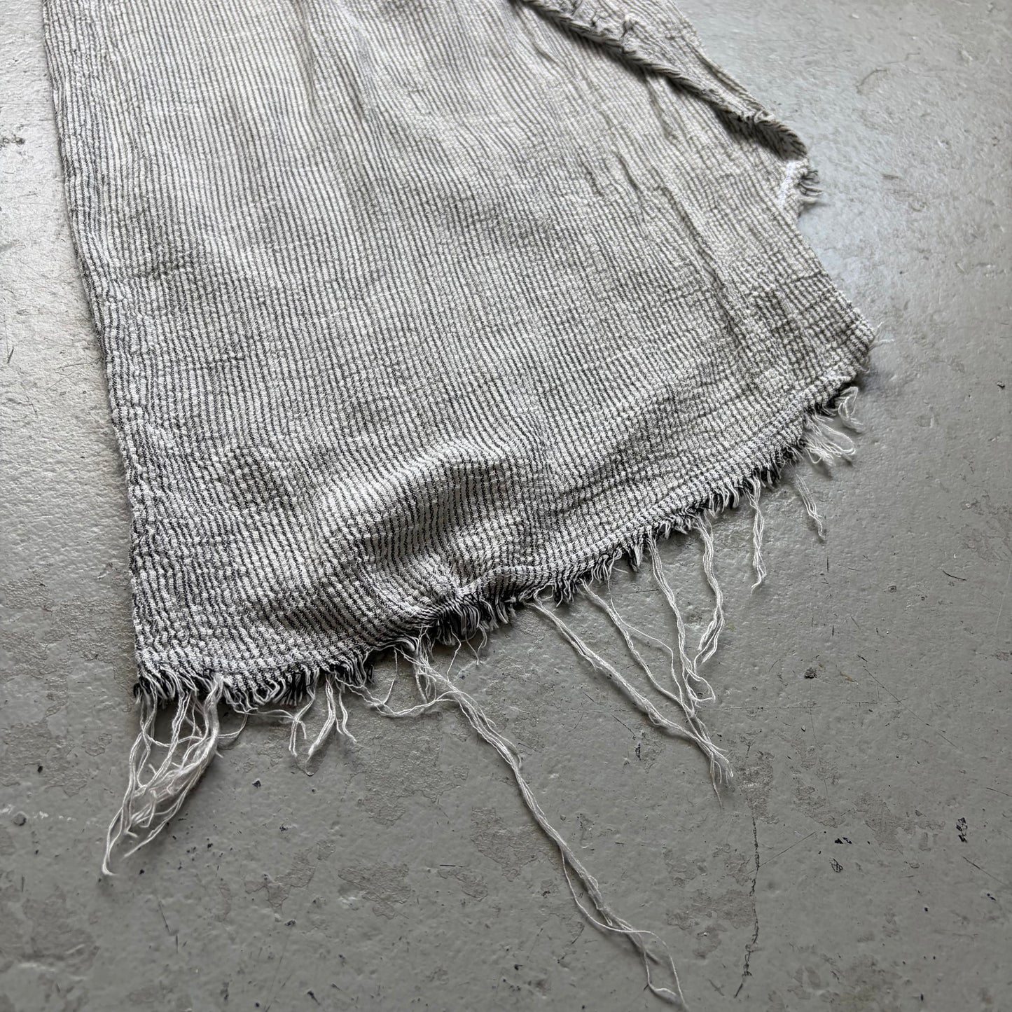 Black Crane Striped Linen Pants (S)