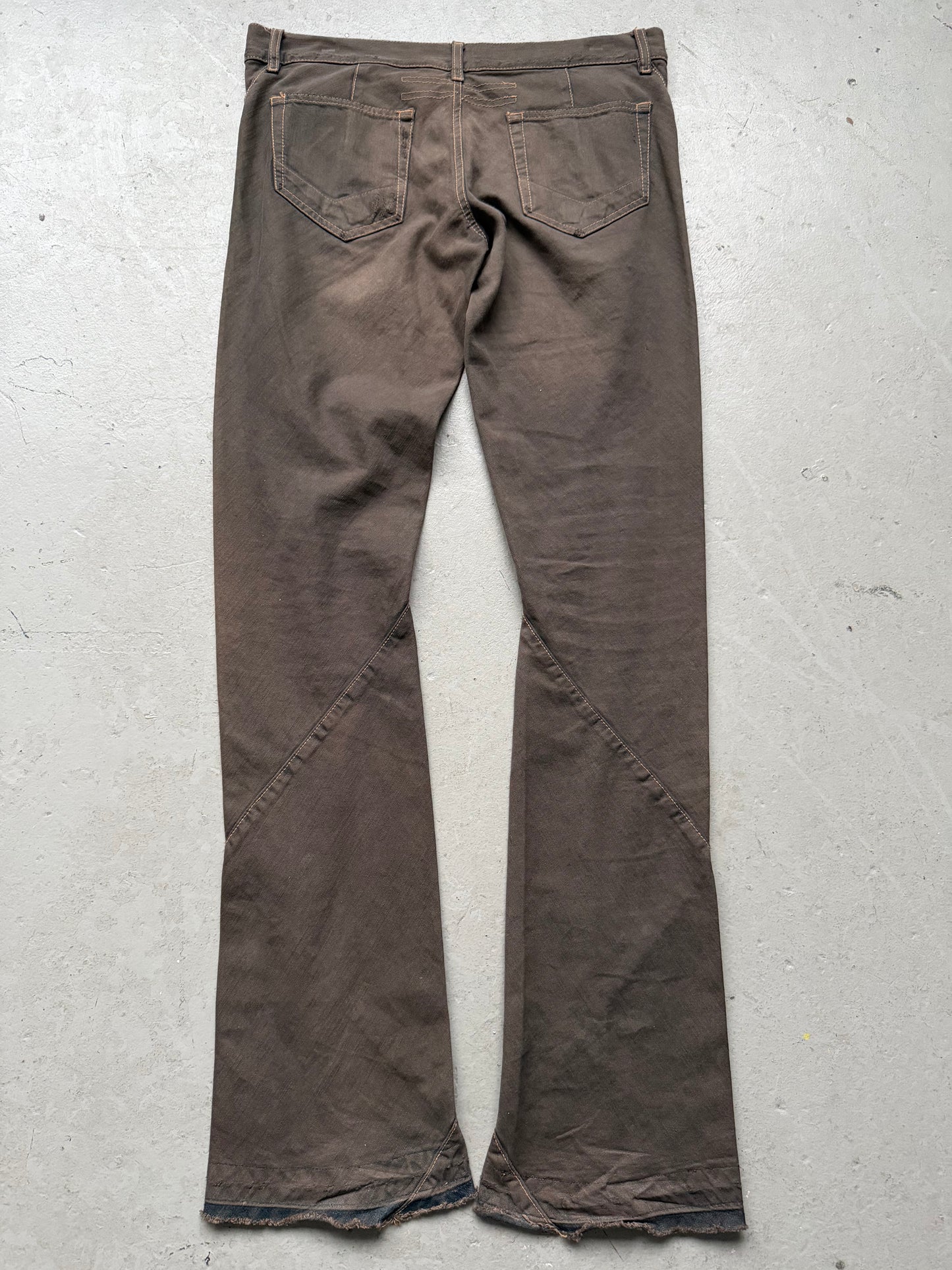 Rick Owns FW06 Sanded Spiral Cut Flare Denim (30)