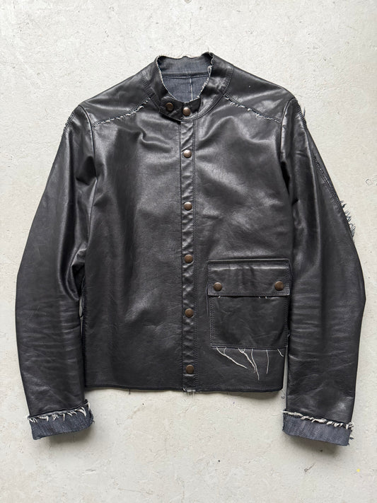 Isaac Sellam Distressed Leather Jacket (S)