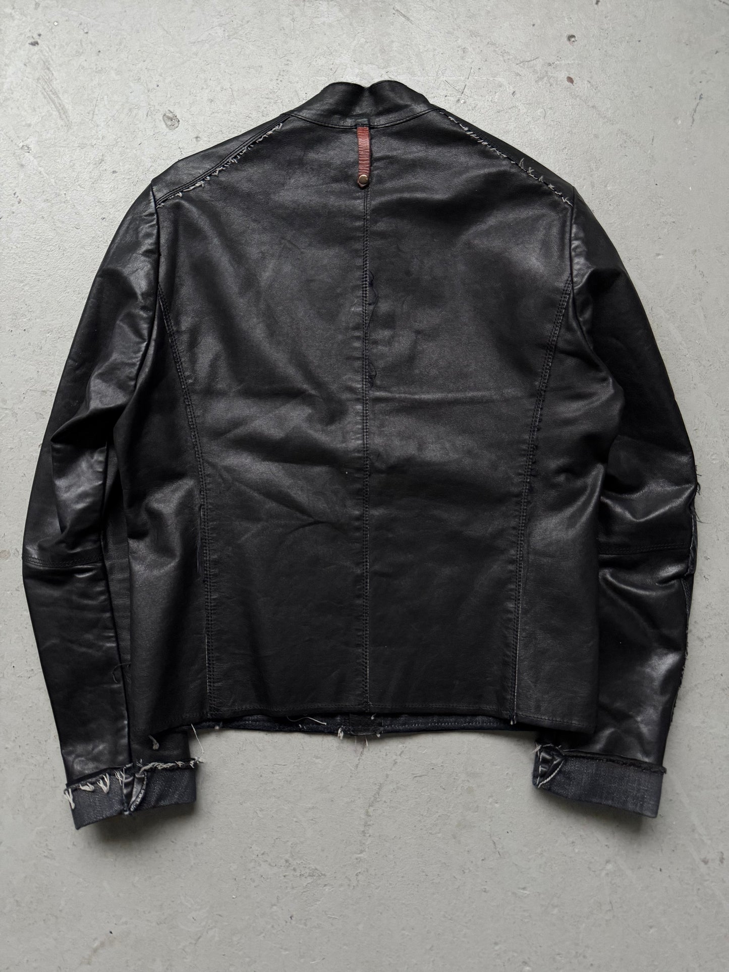 Isaac Sellam Distressed Leather Jacket (S)