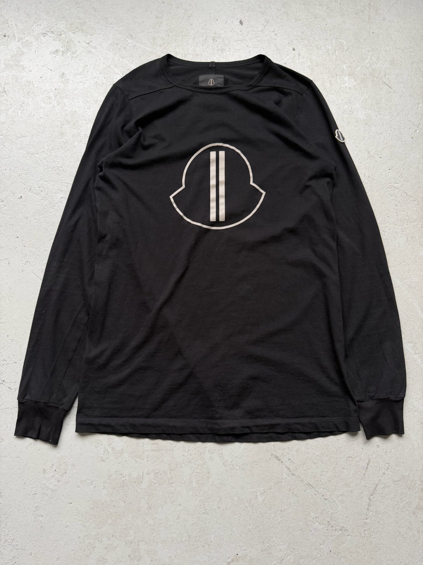 Rick Owens X Moncler Black Logo Long Sleeve (M)