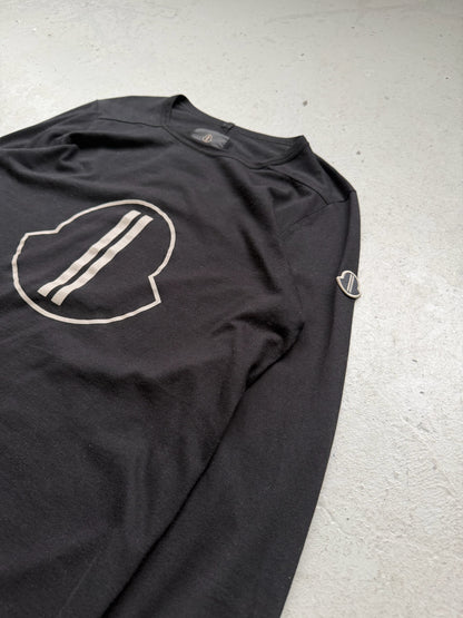 Rick Owens X Moncler Black Logo Long Sleeve (M)
