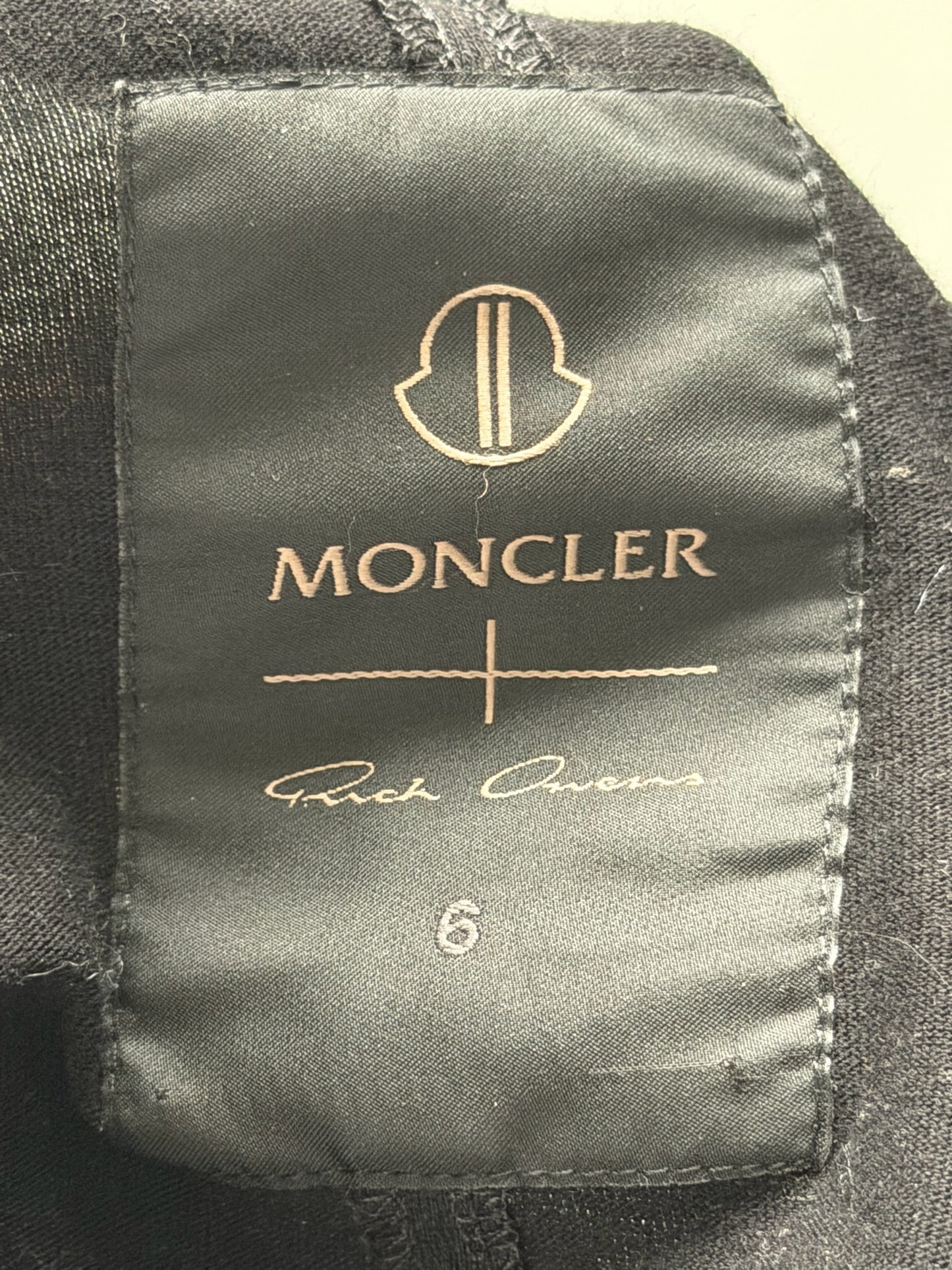 Rick Owens X Moncler Black Logo Long Sleeve (M)