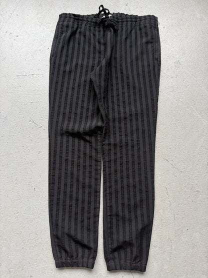 Saint Laurent Paris 2018 Black Wool Striped Bottoms (52)