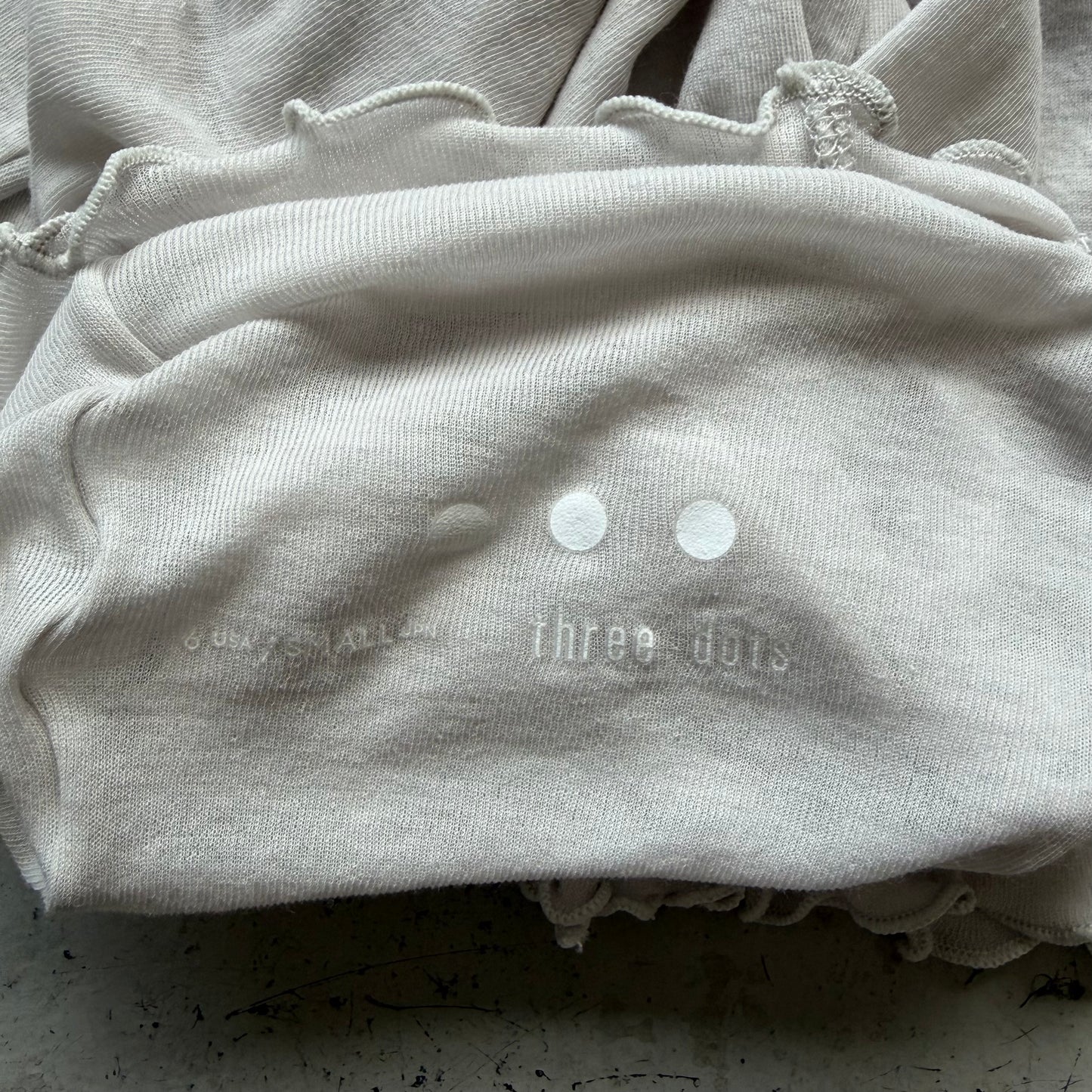 Three Dots Grey Long Sleeve Shirt  (S)