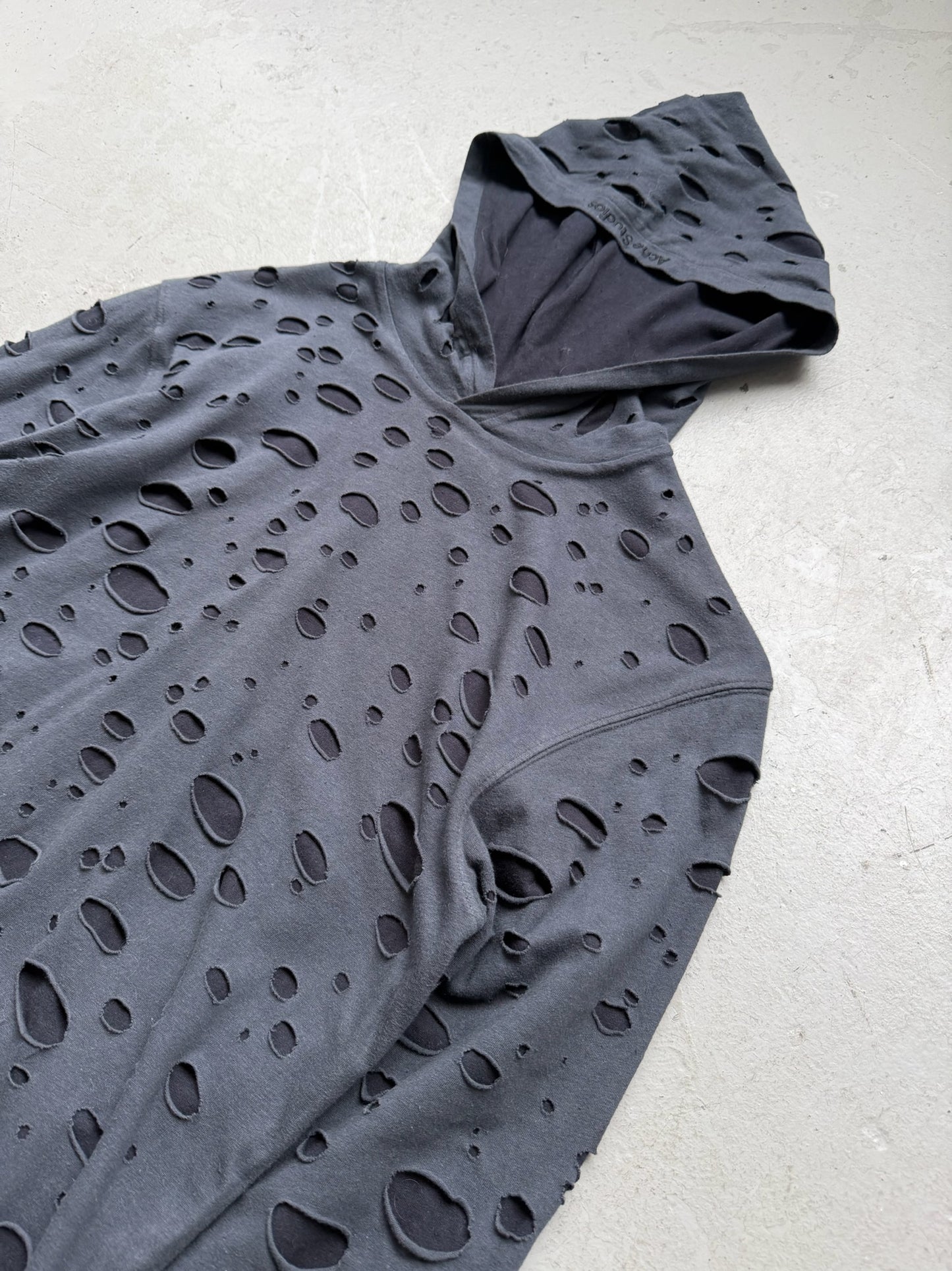 Acne Studios Distressed Double Layer Hoodie (S)