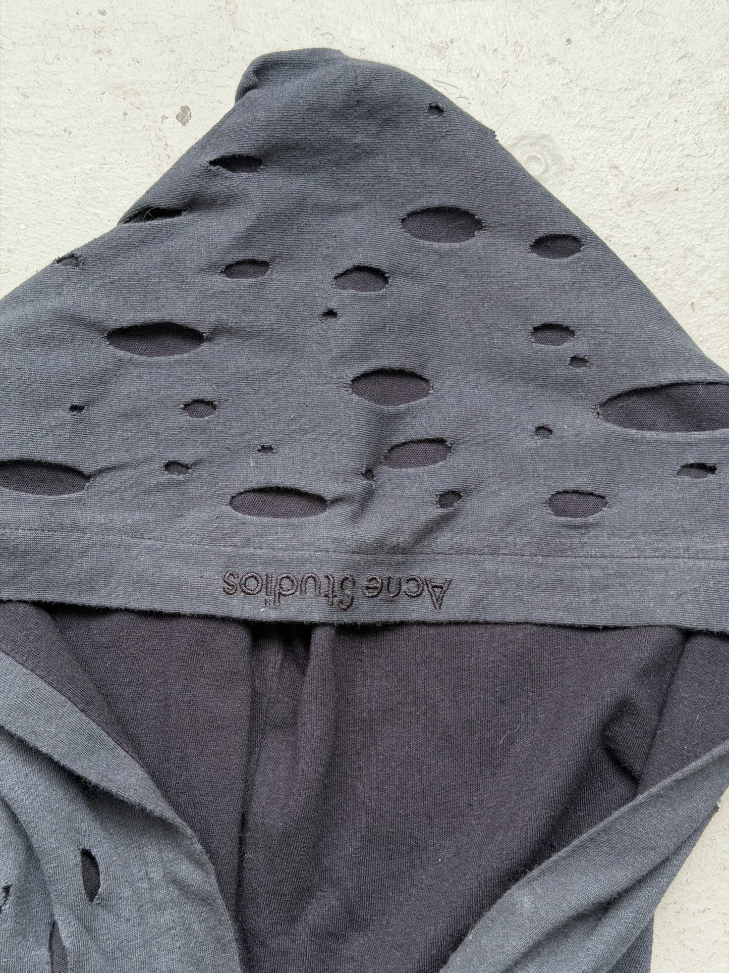 Acne Studios Distressed Double Layer Hoodie (S)