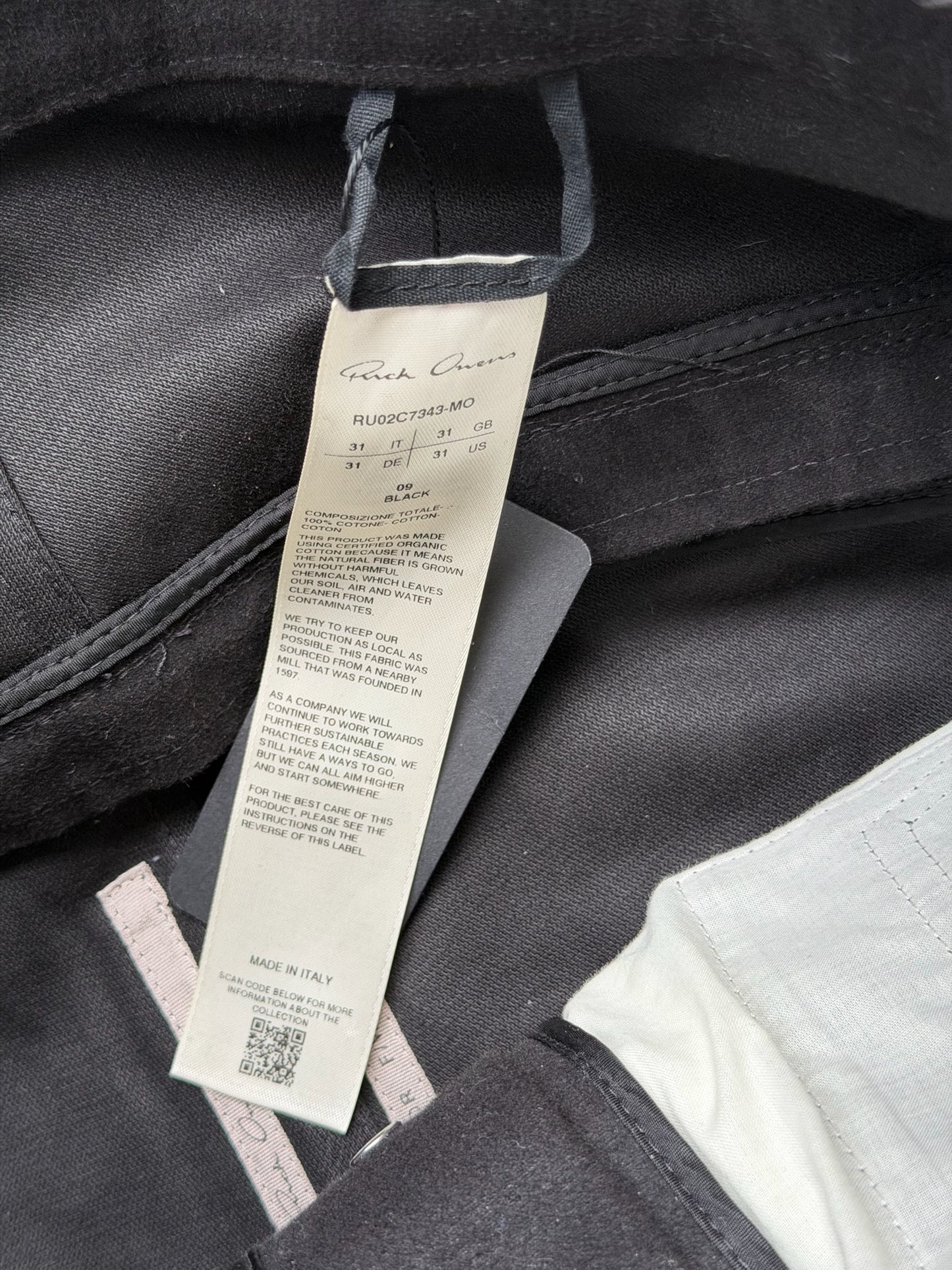 Rick Owens Bolan Banana Cut Cotton Pants (31)