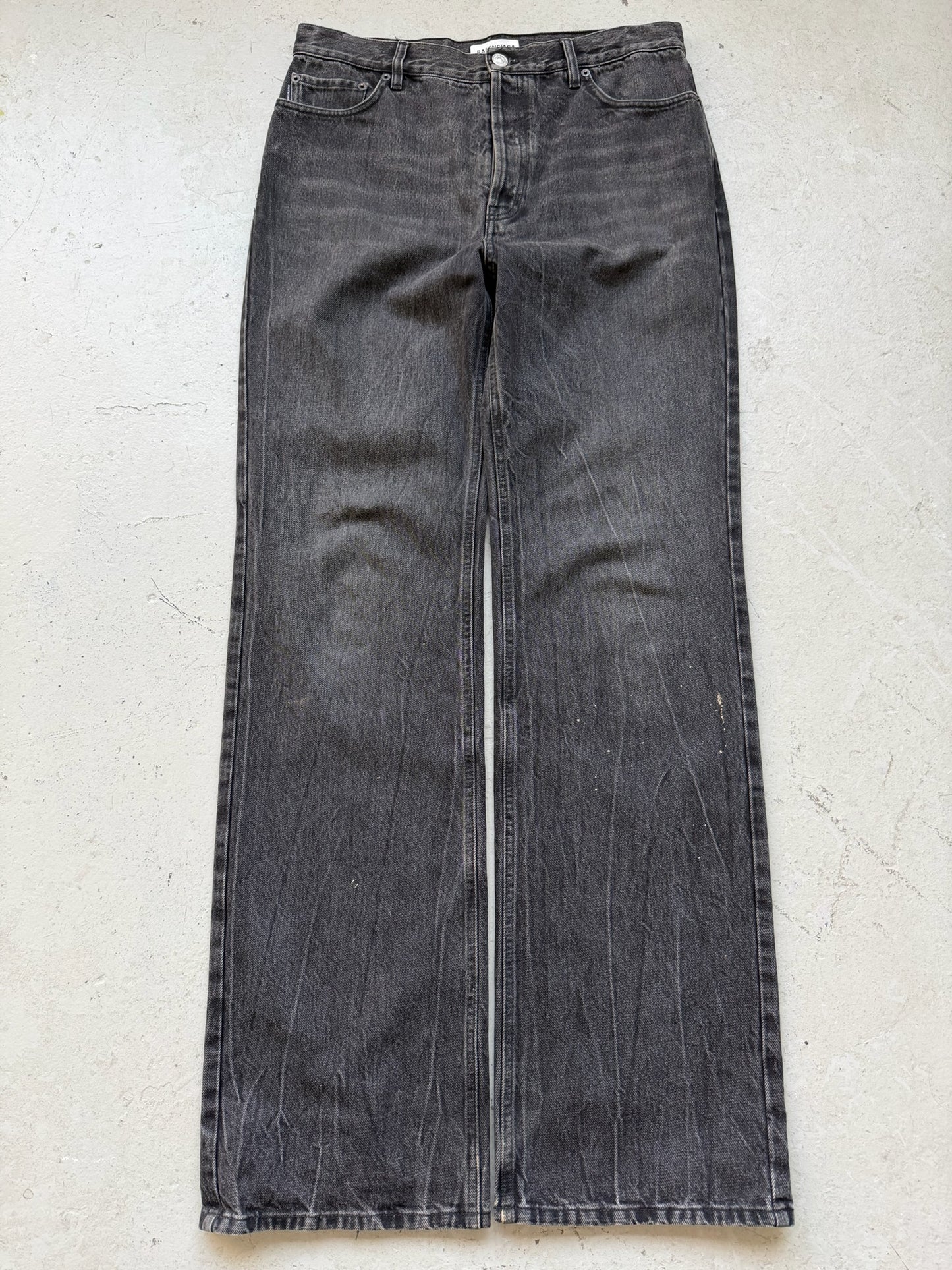 Balenciaga Paint Splatter Grey Wash Denim (33)