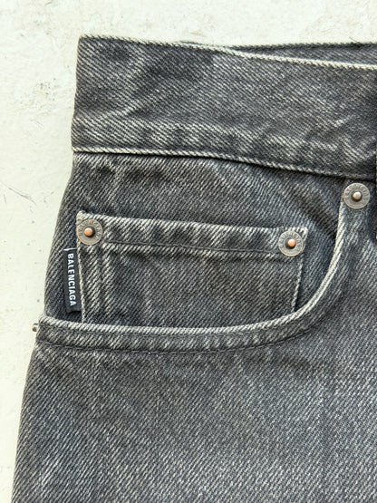 Balenciaga Paint Splatter Grey Wash Denim (33)