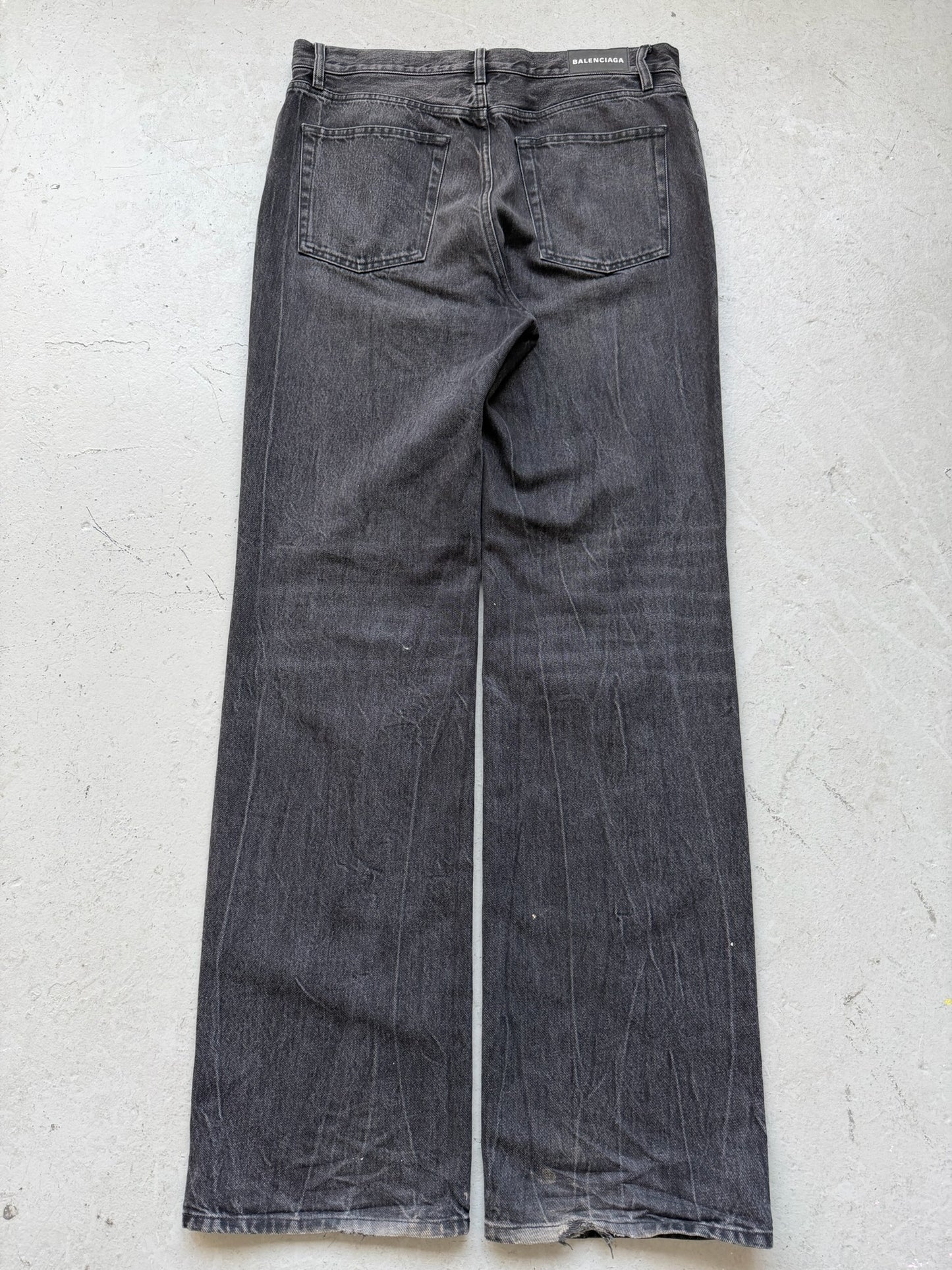 Balenciaga Paint Splatter Grey Wash Denim (33)