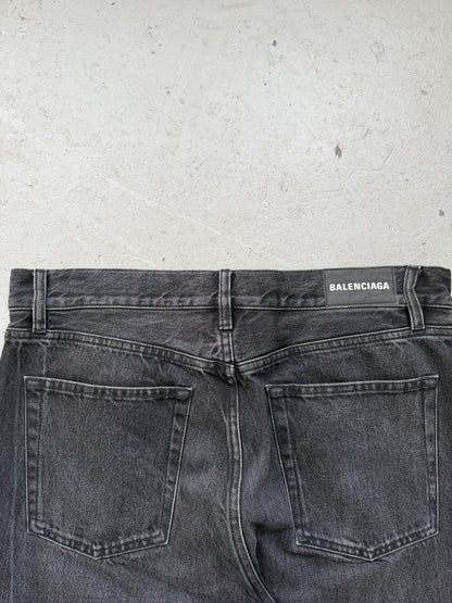 Balenciaga Paint Splatter Grey Wash Denim (33)
