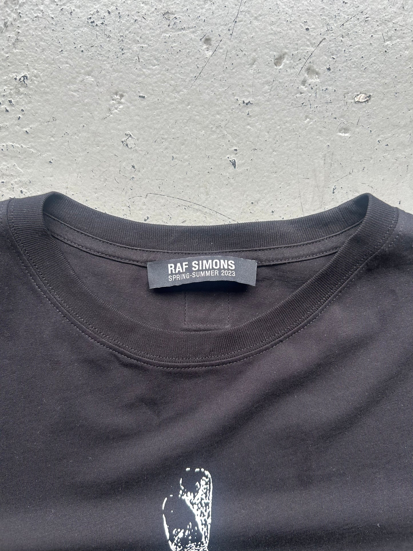 Raf Simons SS23 Hand Sign Print Short Sleeve Shirt (XL)