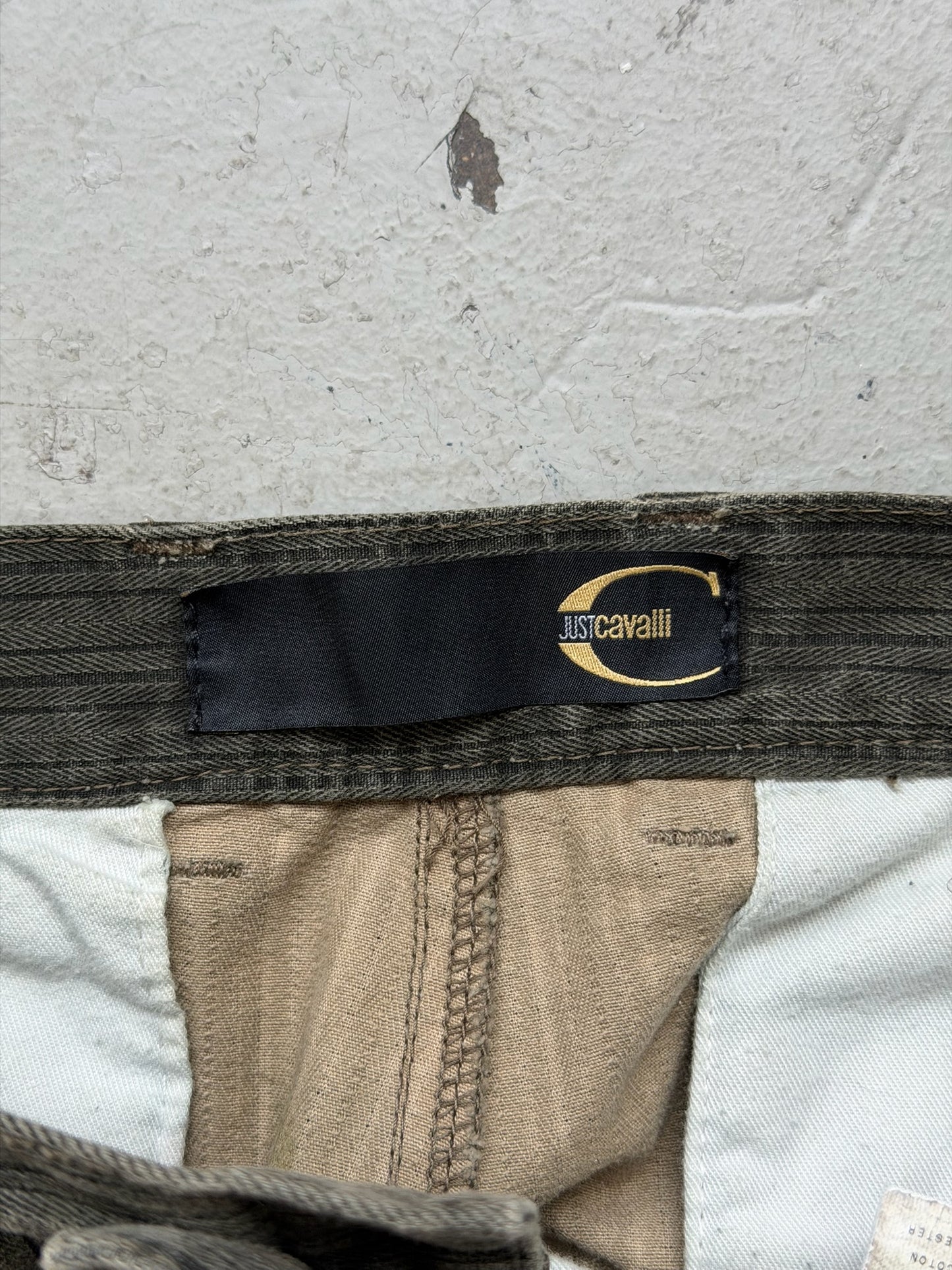 Roberto Cavalli Just Cavalli Striped Green Trousers (52)
