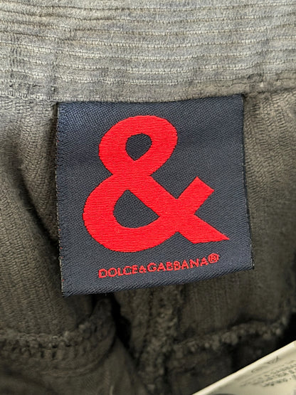 Dolce & Gabbana Dark Green Corduroy Bottoms (46)