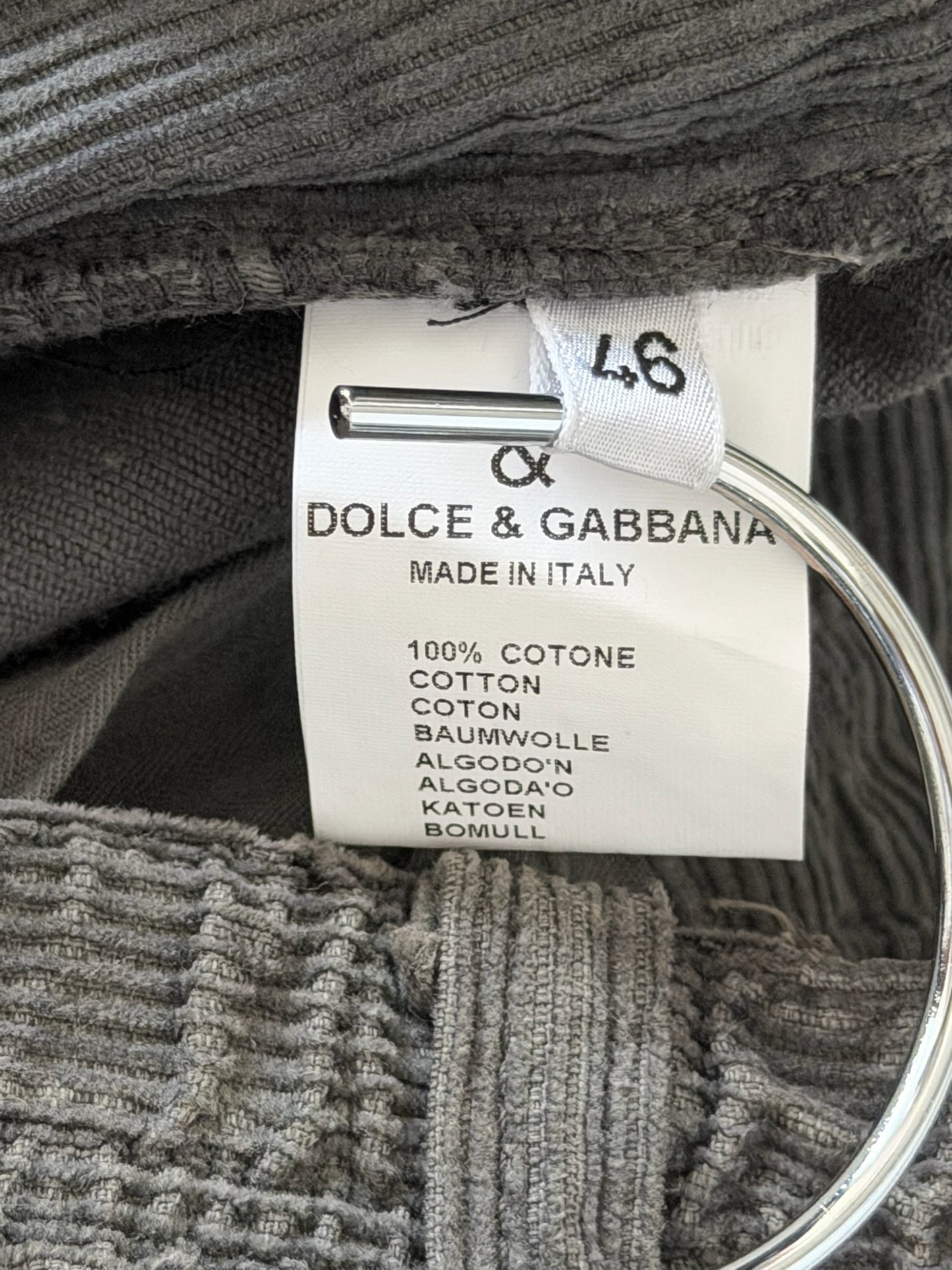 Dolce & Gabbana Dark Green Corduroy Bottoms (46)