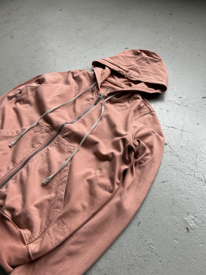 Rick Owens DRKSHDW Dark Pink Zip Up Hoodie (M)