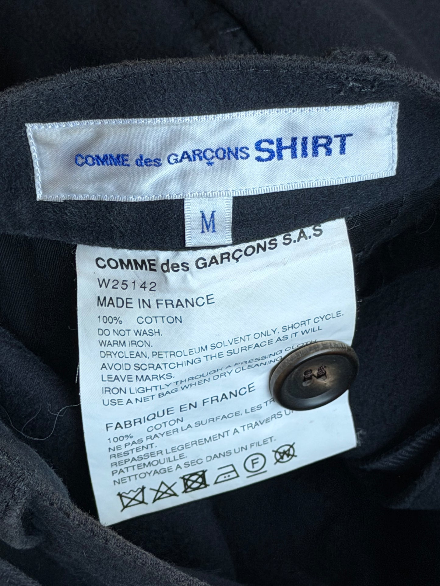 Comme Des Garcons Shirt Navy Cotton Trousers (M)