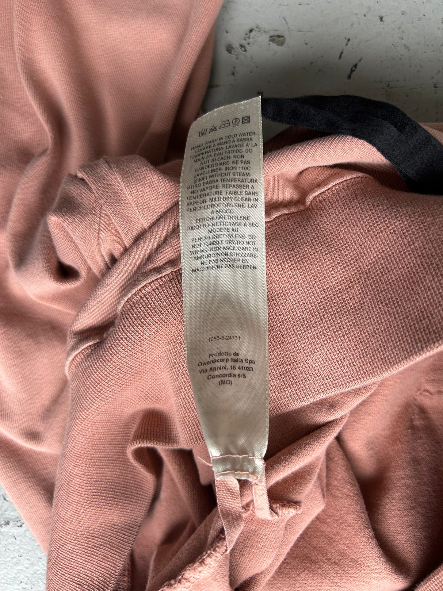Rick Owens DRKSHDW Dark Pink Zip Up Hoodie (M)