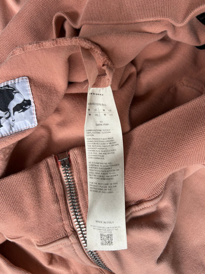 Rick Owens DRKSHDW Dark Pink Zip Up Hoodie (M)