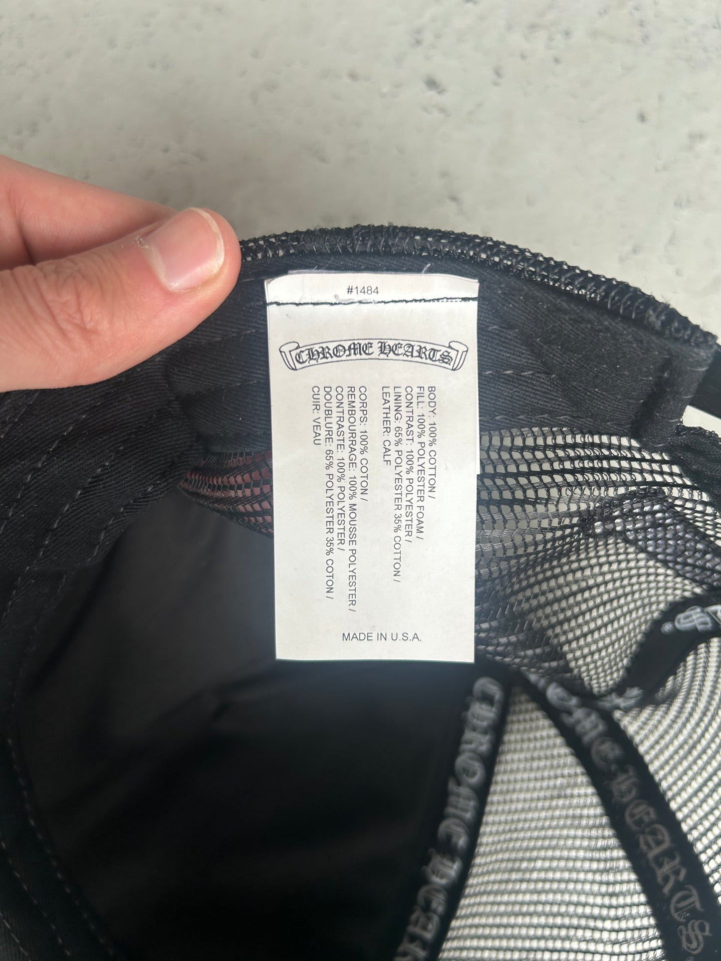 Chrome Hearts Triple Cross Cemetery Mohair Hat (OS)