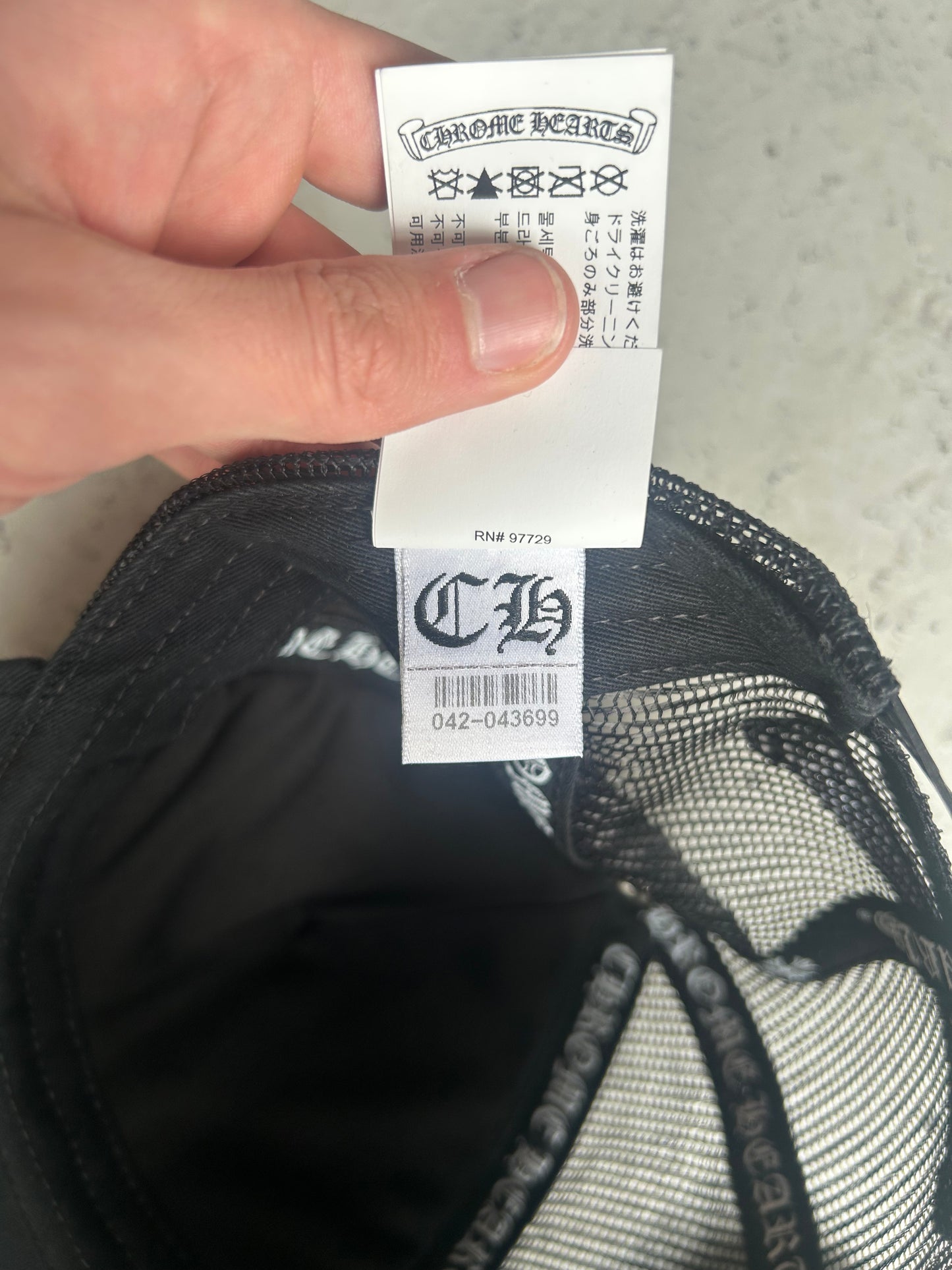 Chrome Hearts Triple Cross Cemetery Mohair Hat (OS)