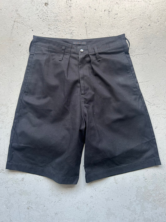 3Man Pleated Black Shorts (S)