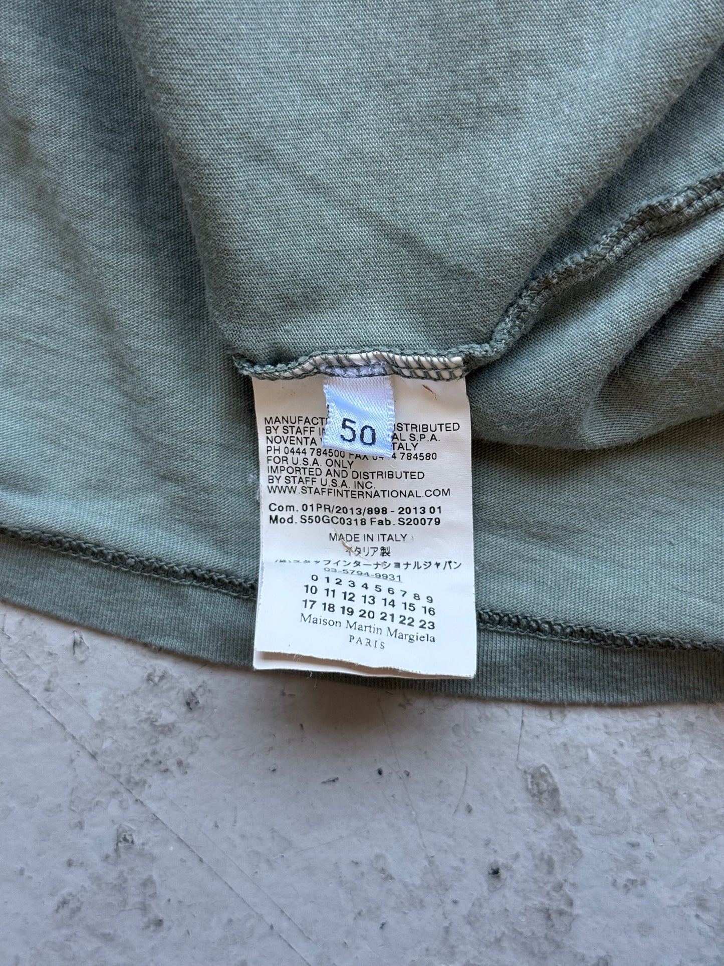 Maison Margiela Faded Green Short Sleeve Shirt (50)