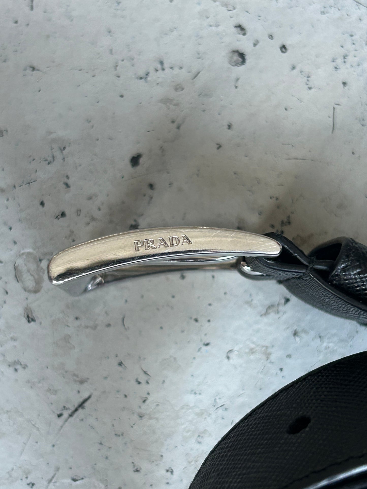 Prada Black Leather Belt (OS)