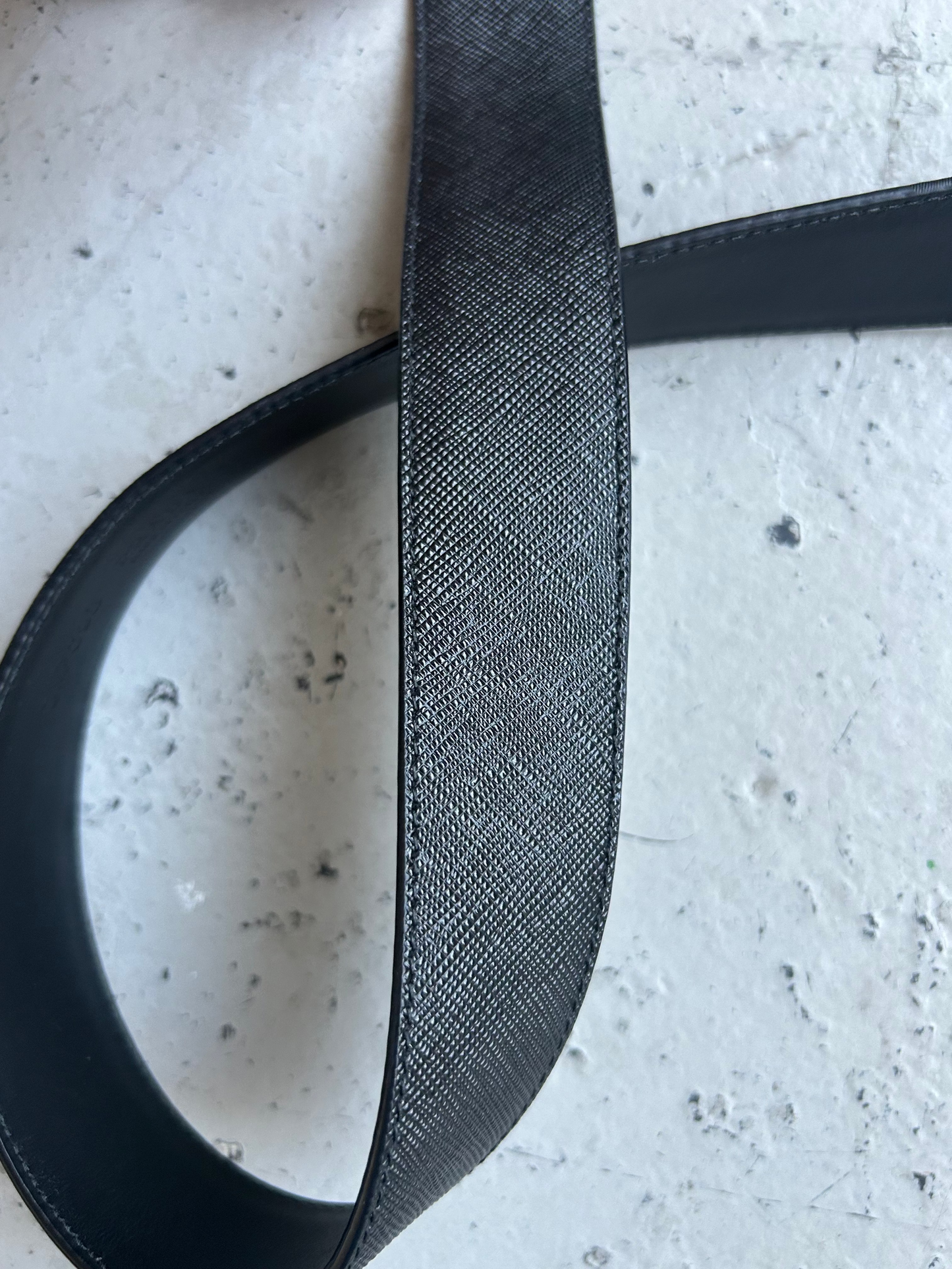 Prada Black Leather Belt (OS)